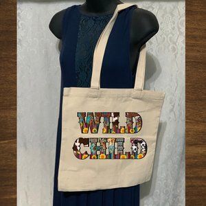 Wild Child Double Strap Cotton Canvas Tote Bag